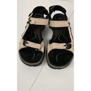 Ecco Offroad Yucatan Women's EUR 41 Beige Leather Slingback Sandal